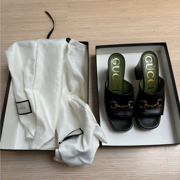 Gucci Women’s Heeled Sandals size 36.5 excellent condition - Picture 4 of 7